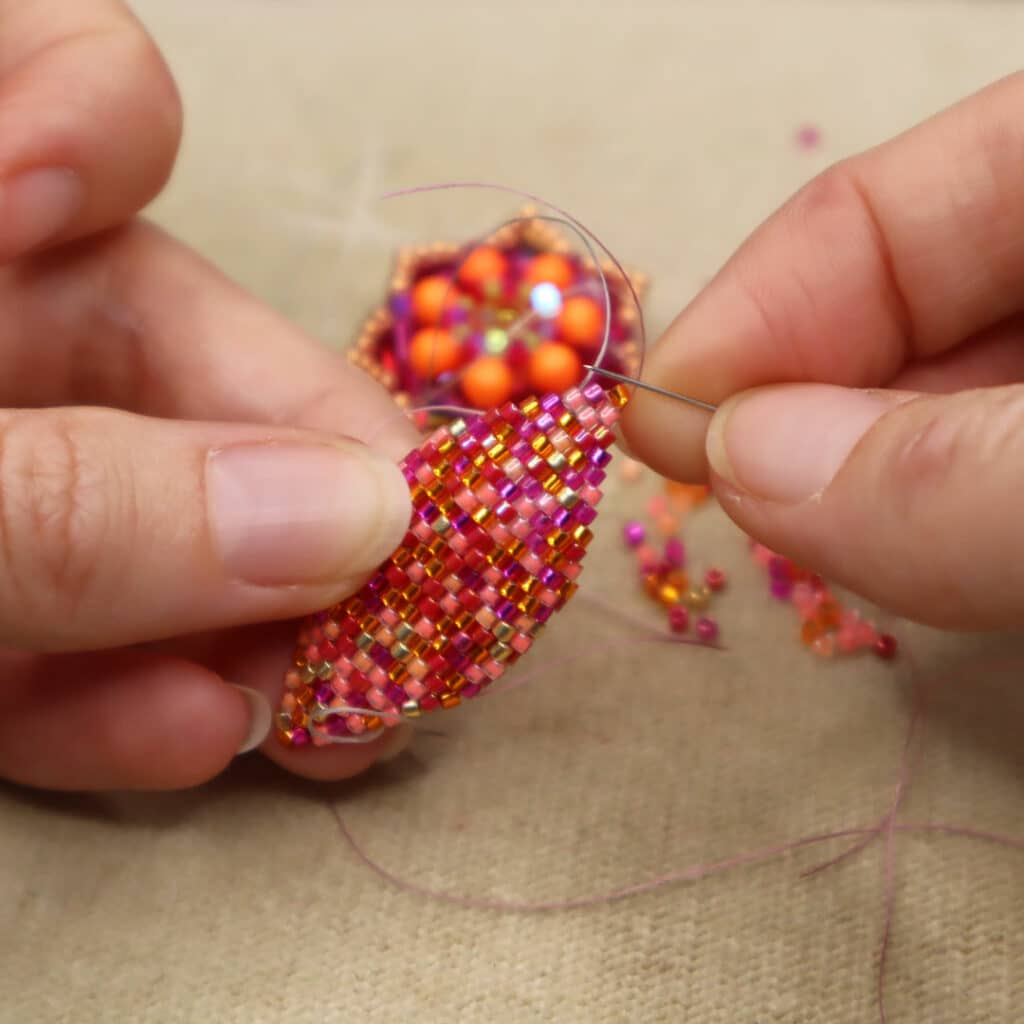 I teach beading classes – learn peyote stitch, brick stitch, right angle weave and more through my modern and fun designs