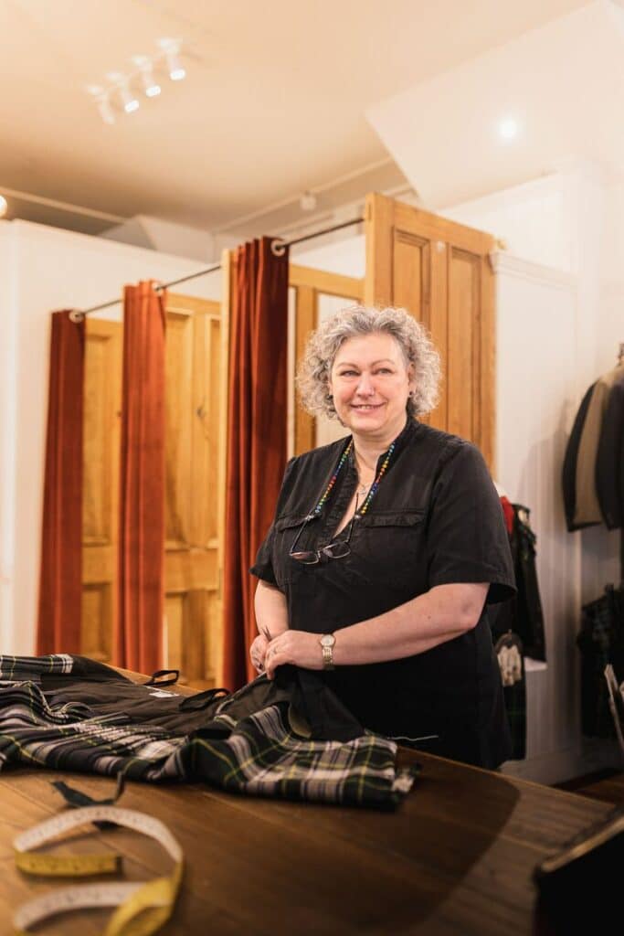 The Edinburgh Kiltmakers Academy operates within a bustling highlandwear outfitters