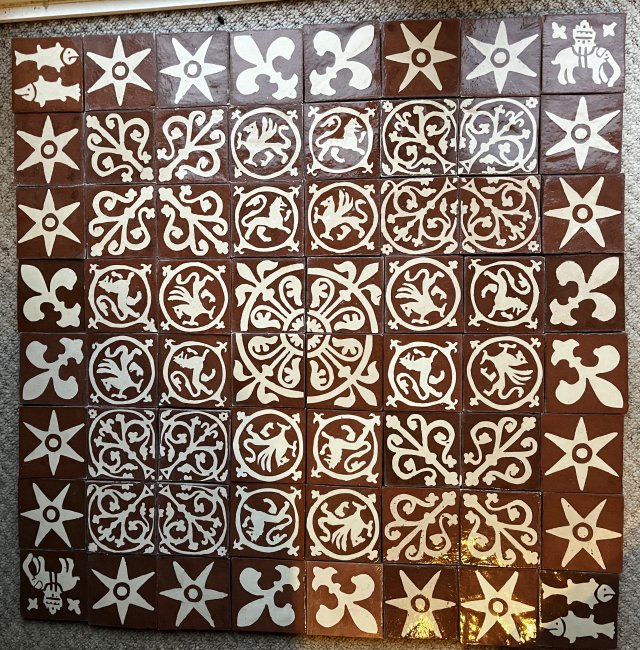 Completed tile ‘sampler’