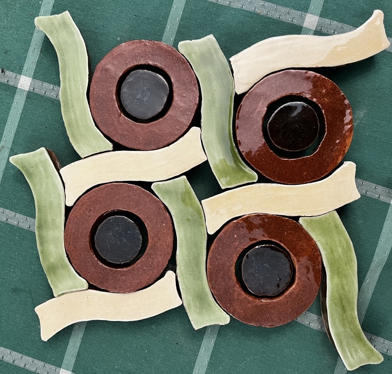 Recreation (part) of mosaic from Rievaulx Abbey, Yorkshire