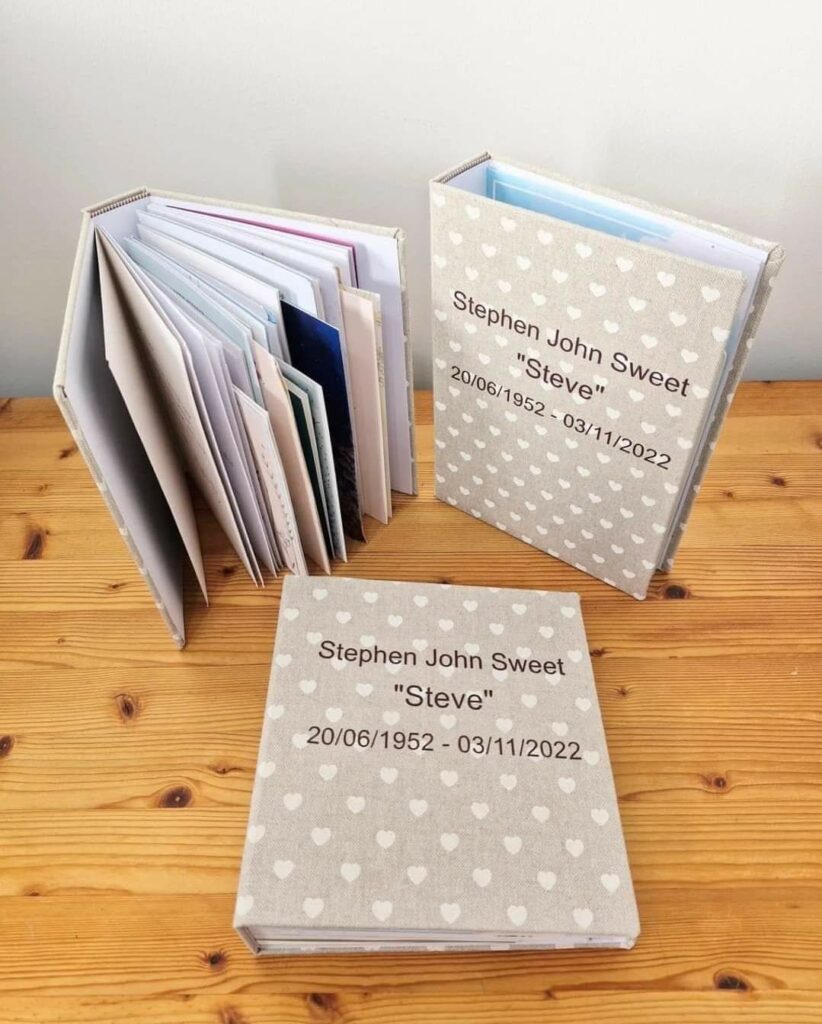 Memorial card books