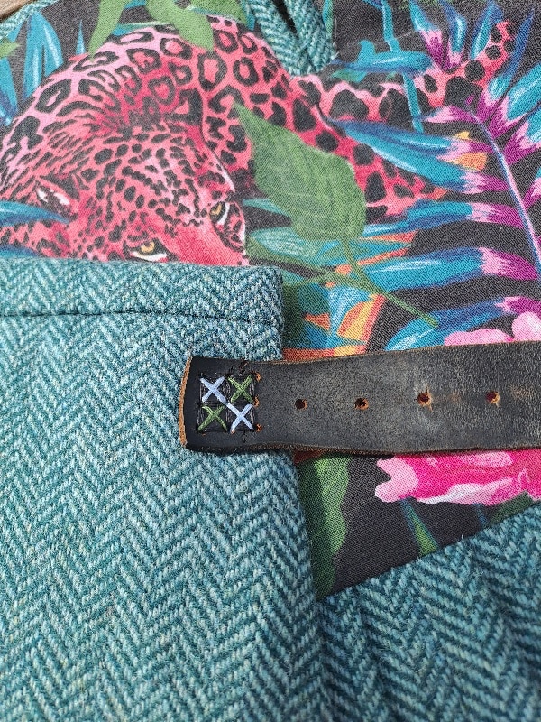 Colourful lining & repurposed straps