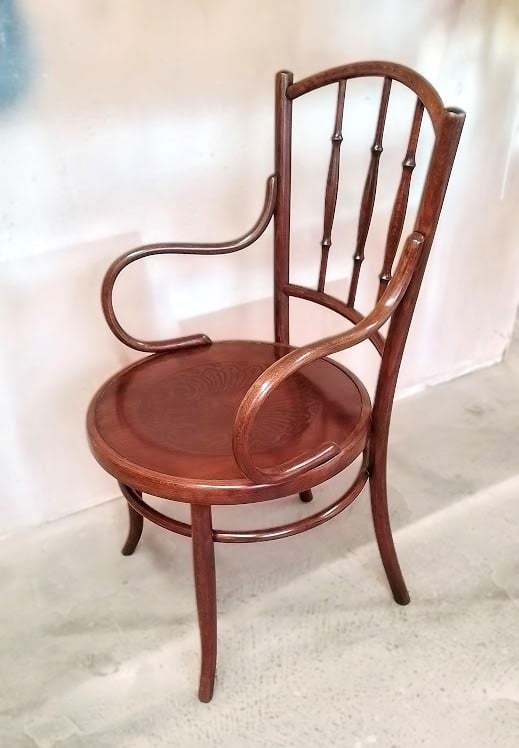 Restored Fischel bentwood armchair