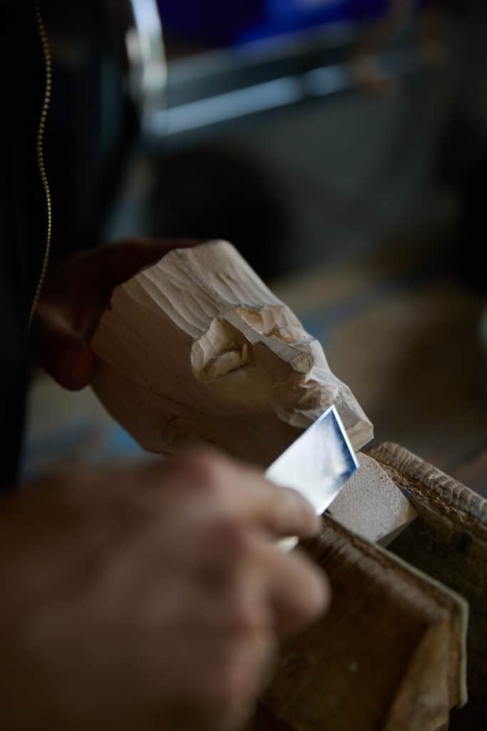 Oliver Carving a Marionette by Jon Caldwell