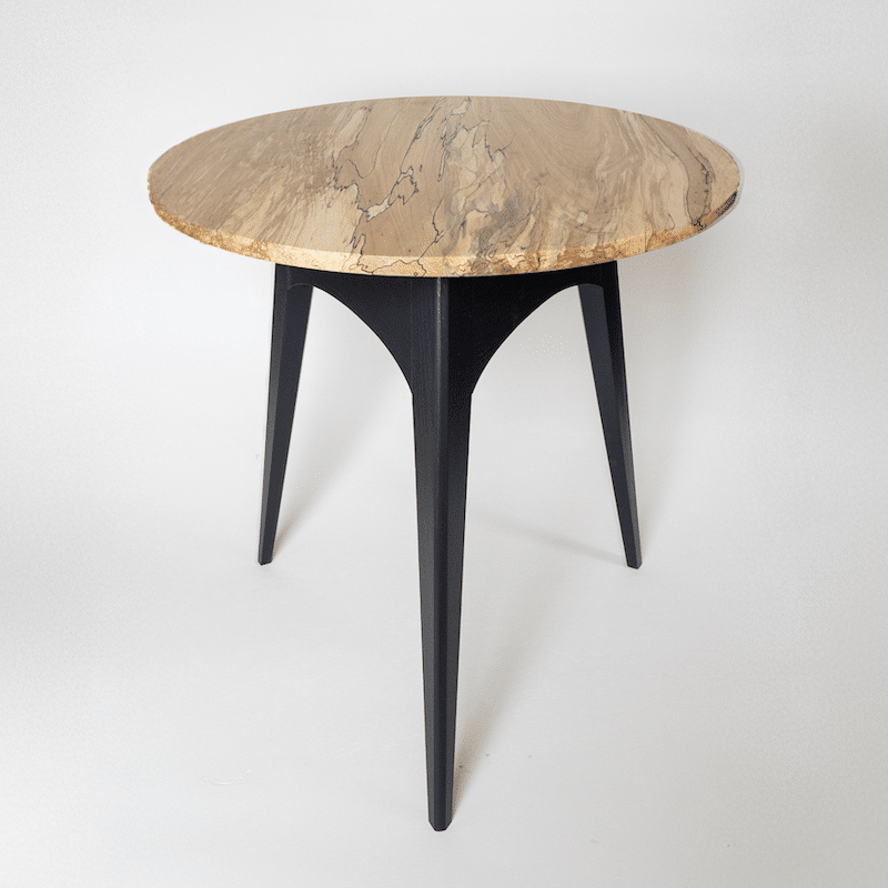 Spalted beech black cricket table