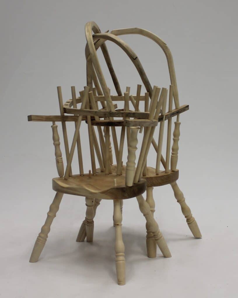 Bodger’s Eulogy: Windsor Chair Sculpture, Ash, 2023