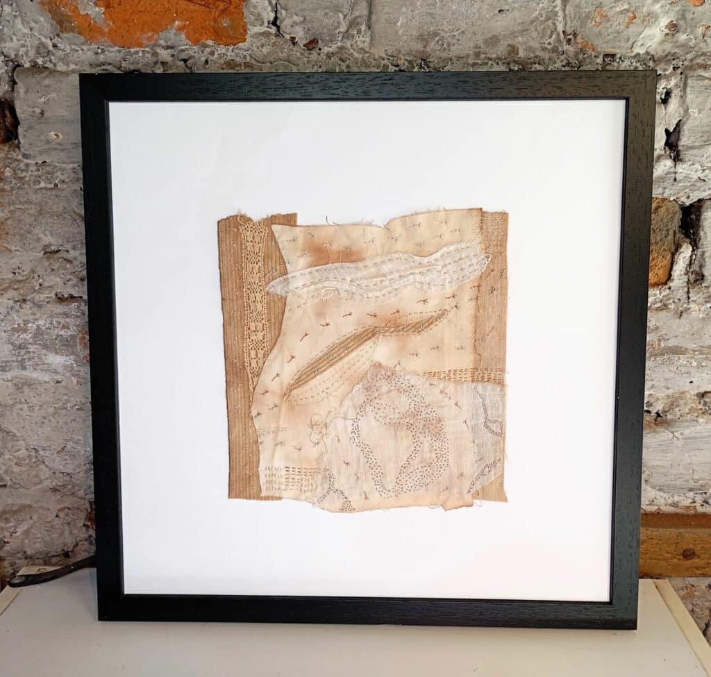 Spring Days hand embroidery on naturally dyed fabrics