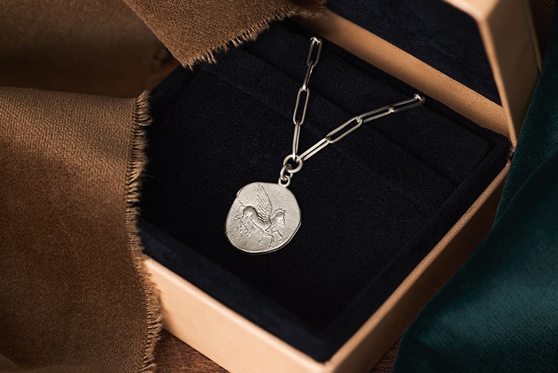 Pegasus Corinthian Coin Pendant