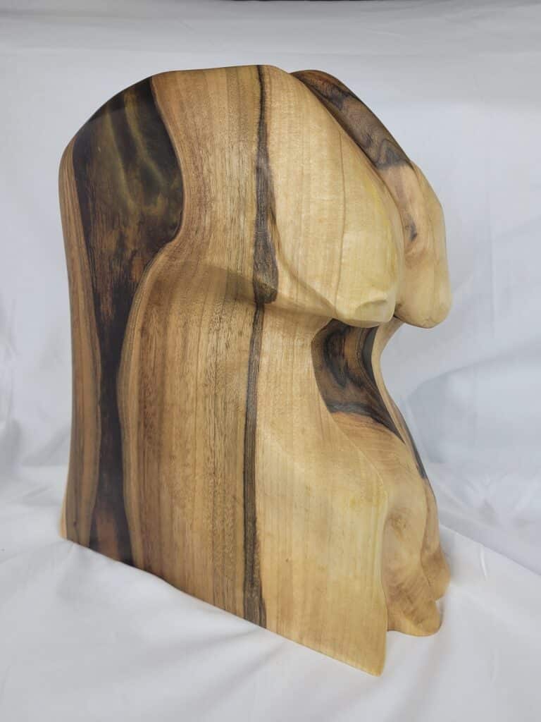 Two-Headed Serpent Sculpture crafted from Italian Walnut and Epoxy 1