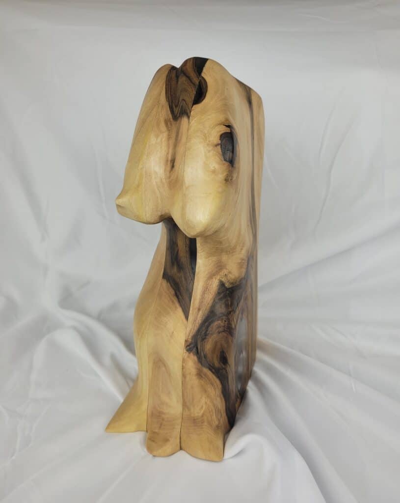 Two-Headed Serpent Sculpture crafted from Italian Walnut and Epoxy 3