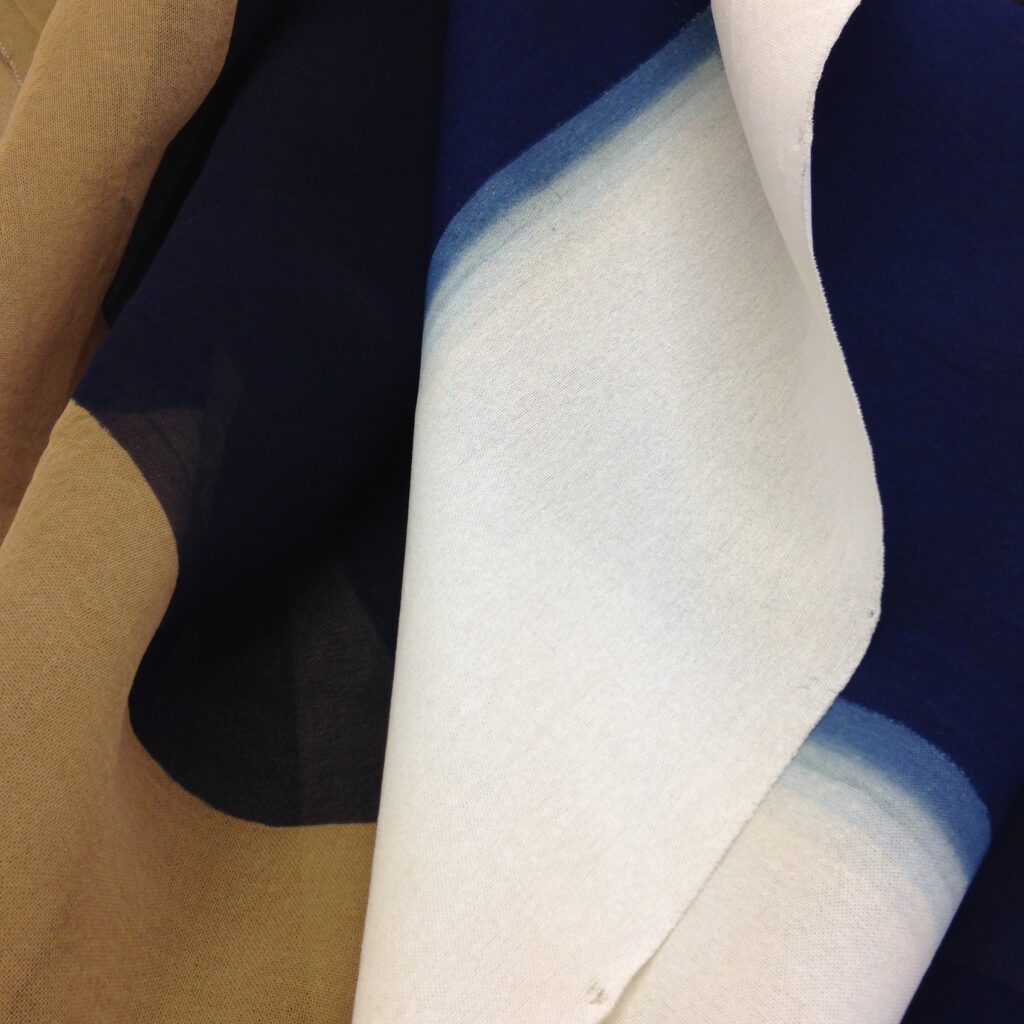 Indigo gradations on Austrian paper cloths (2018)