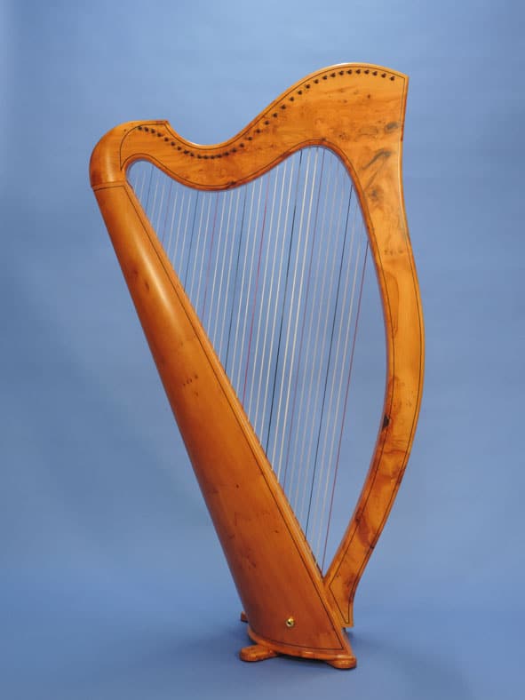 Norris 34 String Harp in Scottish Yew Wood