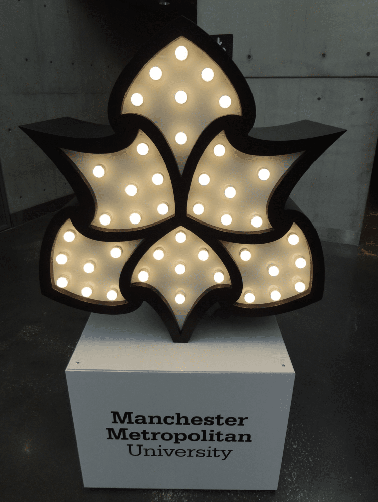 Manchester Metropolitan University 3D Logo for Chancelors Dinner/ Events.