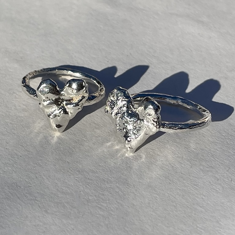Melted Heart Rings