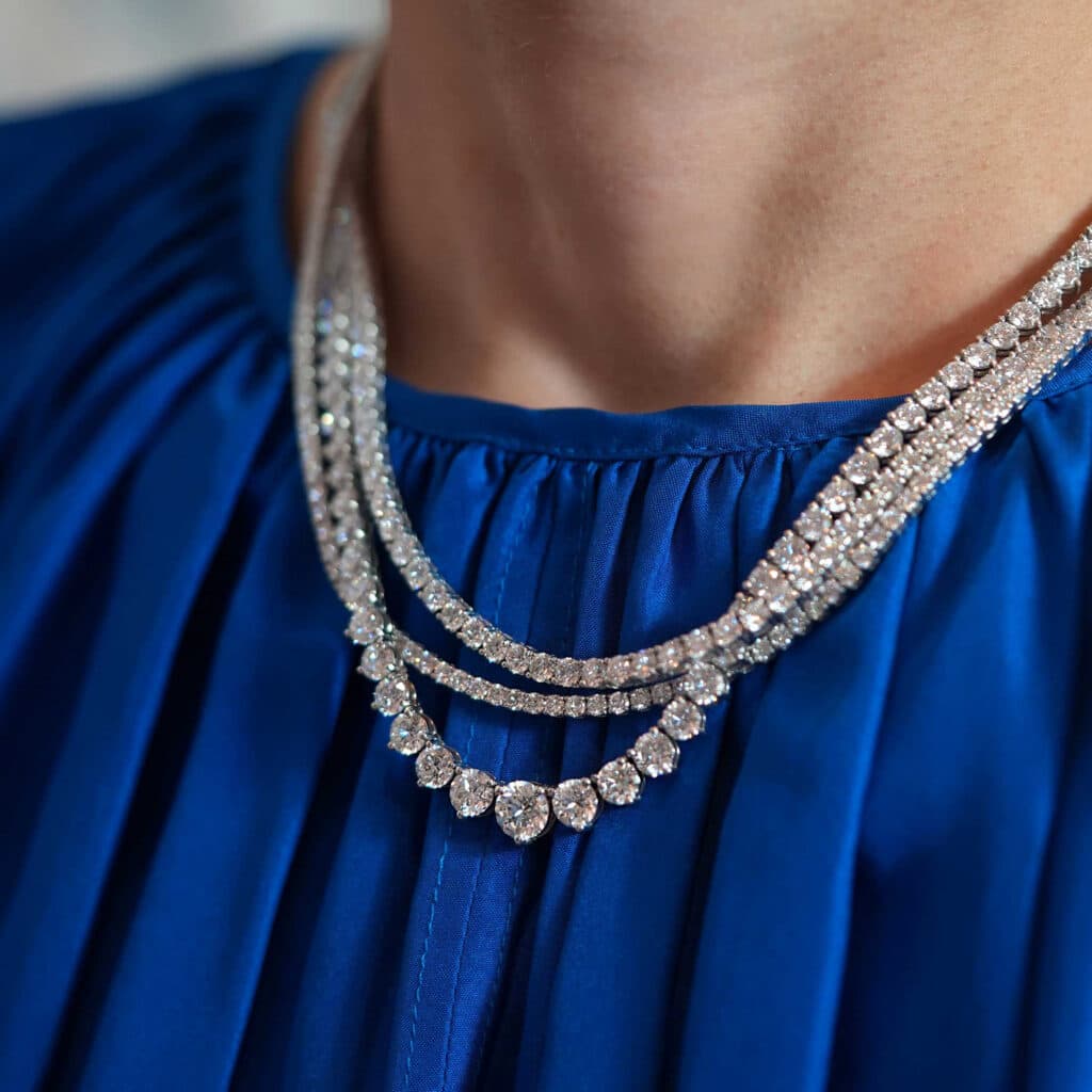 Natural Diamond Tennis Necklaces