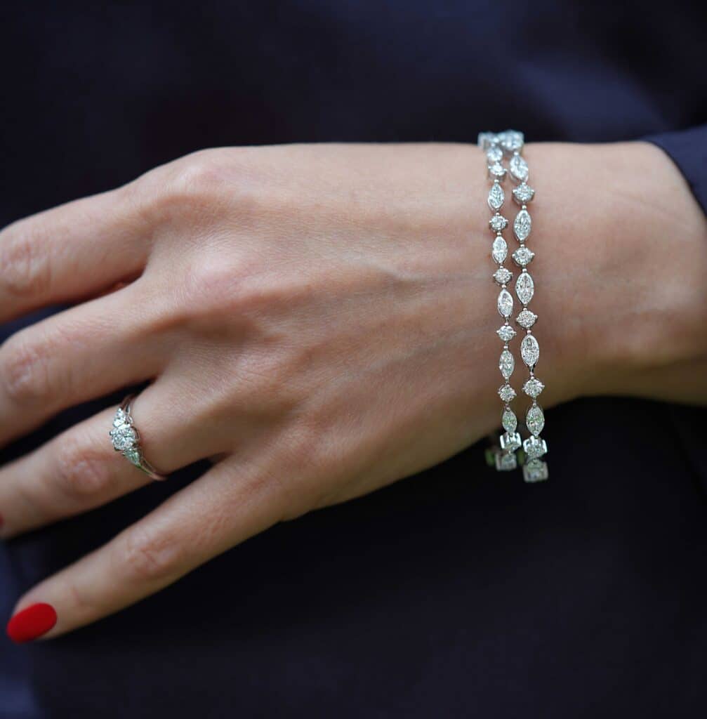 Natural Diamond Tennis Bracelets