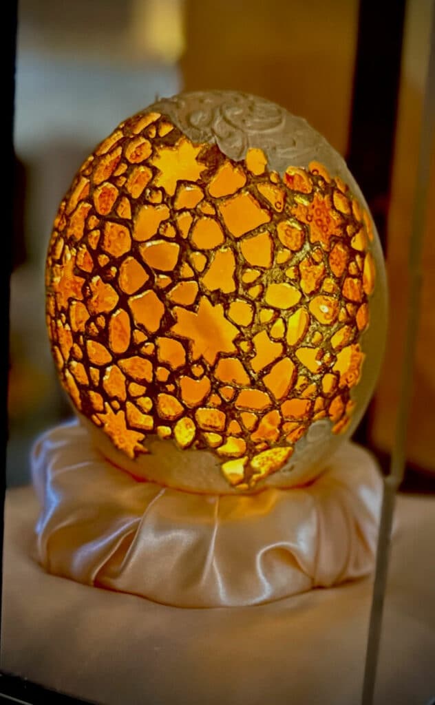 Arabic-Inspired Ostrich Eggshell Lantern