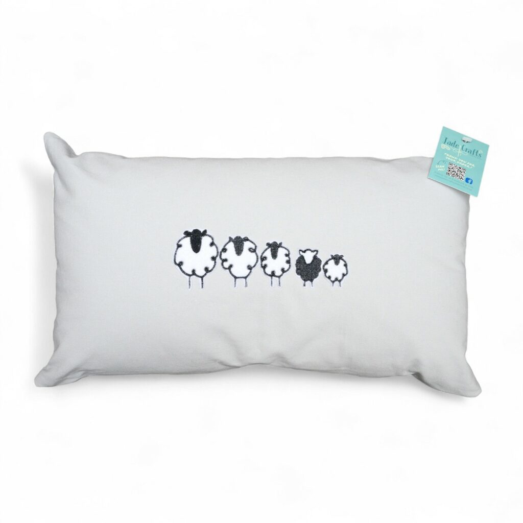 Applique Shetland Sheep Cushion