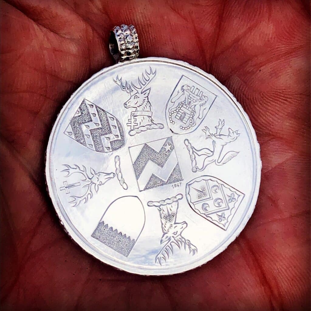 Heraldic Family Crests Medallion