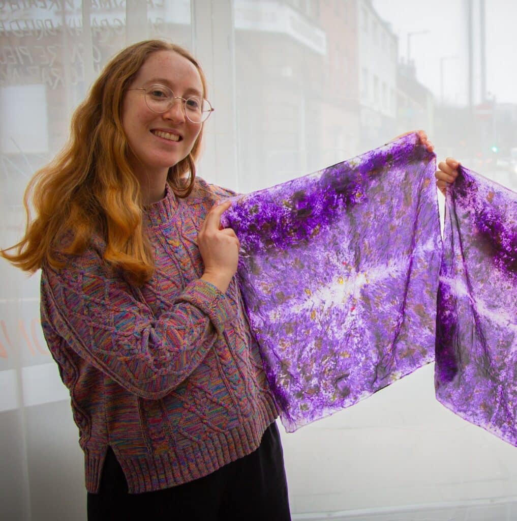 Naturally Dyed Silk Headscarf