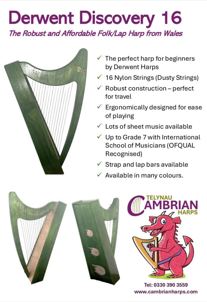 Discover The Harp at Home with the Discovery 16 from Derwent Harps