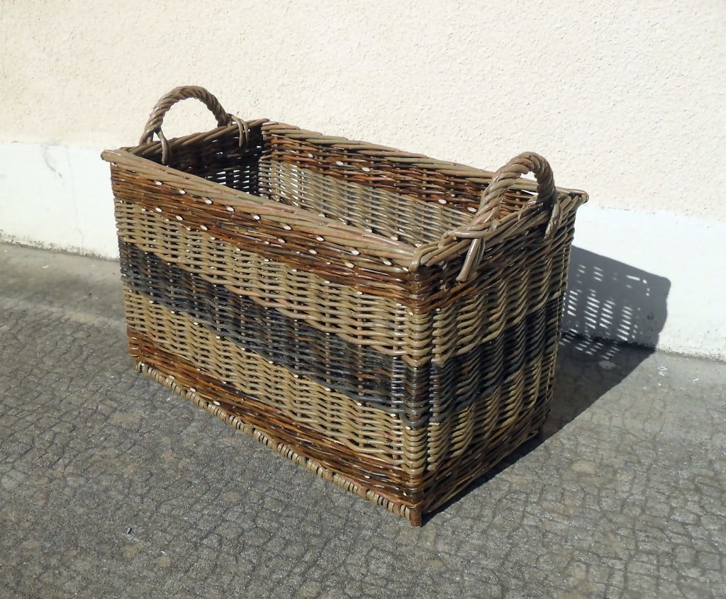 Large rectangular log basket